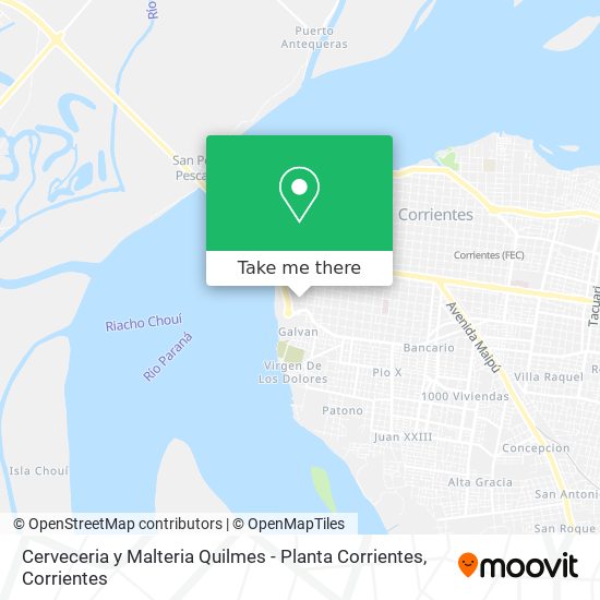 Cerveceria y Malteria Quilmes - Planta Corrientes map