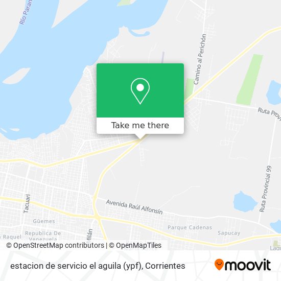 Mapa de estacion de servicio el aguila (ypf)