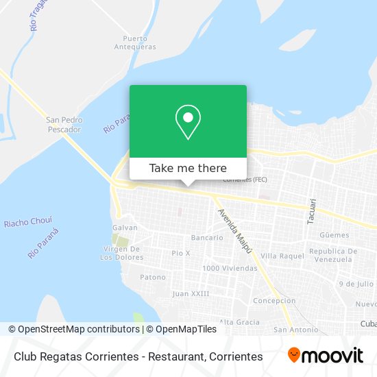 Mapa de Club Regatas Corrientes - Restaurant