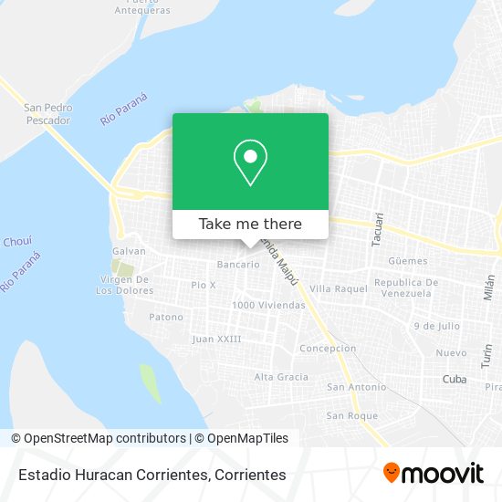 Estadio Huracan Corrientes map