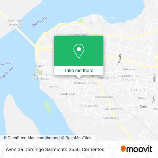Mapa de Avenida Domingo Sarmiento 2650