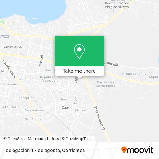 delegacion 17 de agosto map