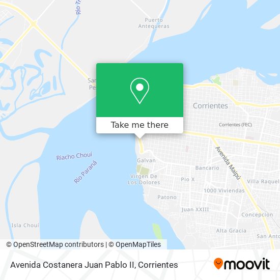 Mapa de Avenida Costanera Juan Pablo II