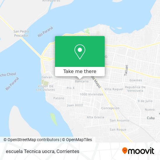 Mapa de escuela Tecnica uocra