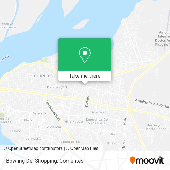 Mapa de Bowling Del Shopping