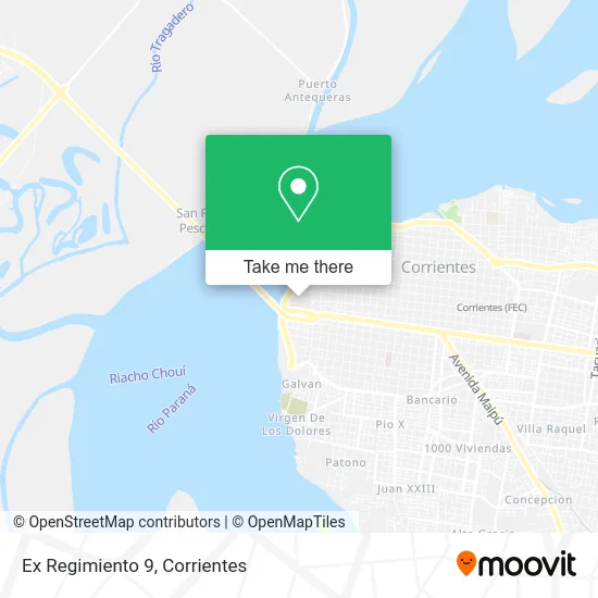 Ex Regimiento 9 map