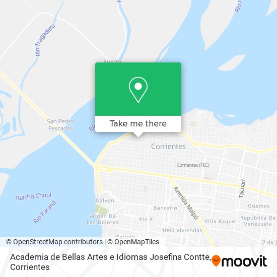 Mapa de Academia de Bellas Artes e Idiomas Josefina Contte