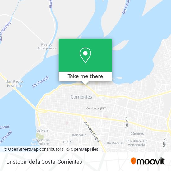 Cristobal de la Costa map