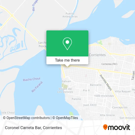 Coronel Carreta Bar map