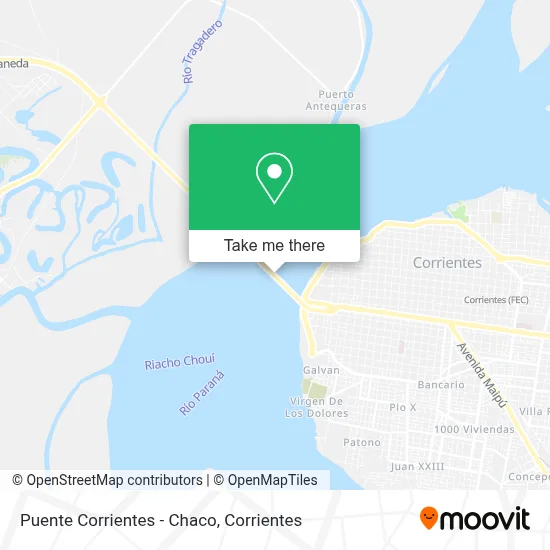 Puente Corrientes - Chaco map