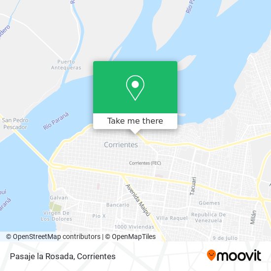 Mapa de Pasaje la Rosada