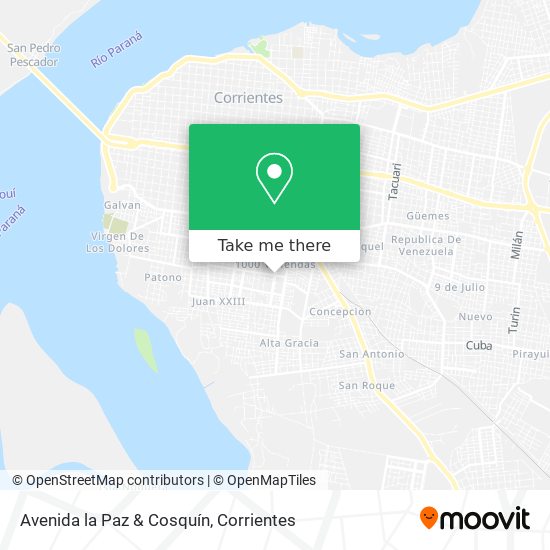Avenida la Paz & Cosquín map