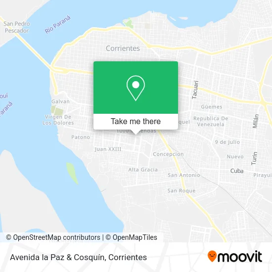 Mapa de Avenida la Paz & Cosquín