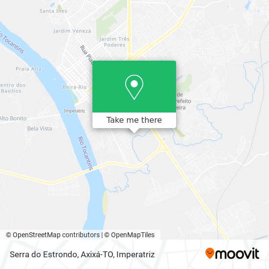 Serra do Estrondo, Axixá-TO map