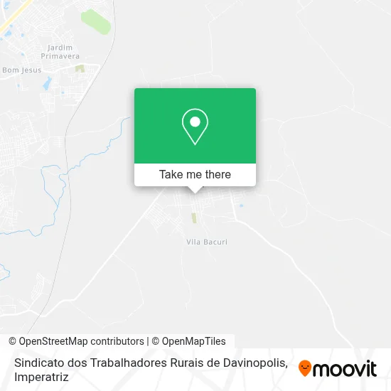 Sindicato dos Trabalhadores Rurais de Davinopolis map