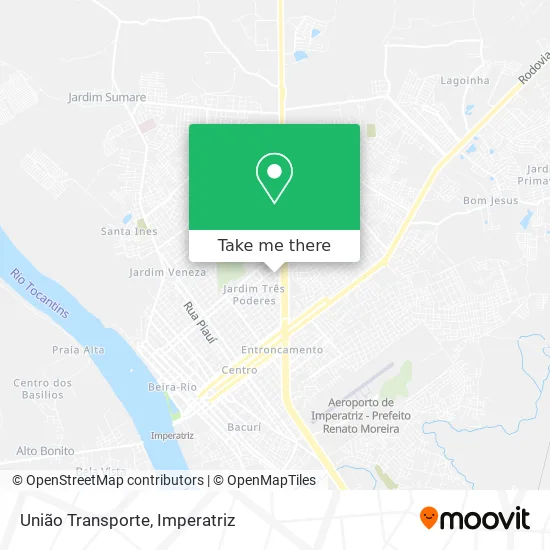 União Transporte map