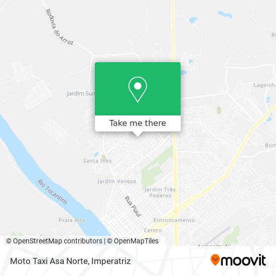 Moto Taxi Asa Norte map