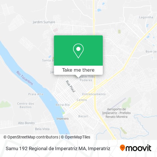 Samu 192 Regional de Imperatriz MA map