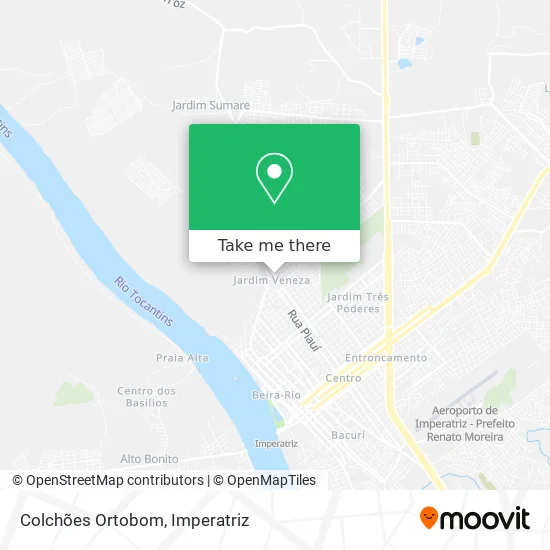 Colchões Ortobom map