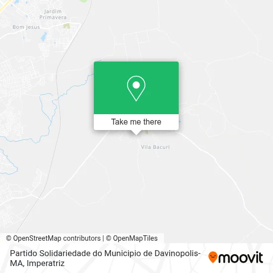 Partido Solidariedade do Municipio de Davinopolis-MA map