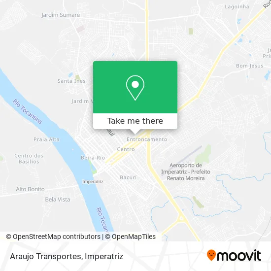 Araujo Transportes map