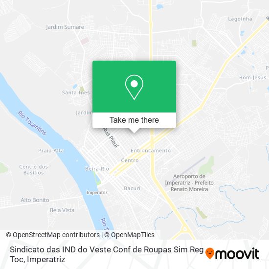 Mapa Sindicato das IND do Veste Conf de Roupas Sim Reg Toc
