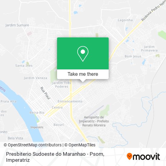 Presbiterio Sudoeste do Maranhao - Psom map