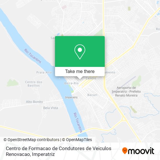 Mapa Centro de Formacao de Condutores de Veiculos Renovacao