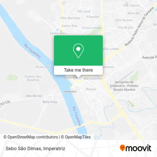 Sebo São Dimas map