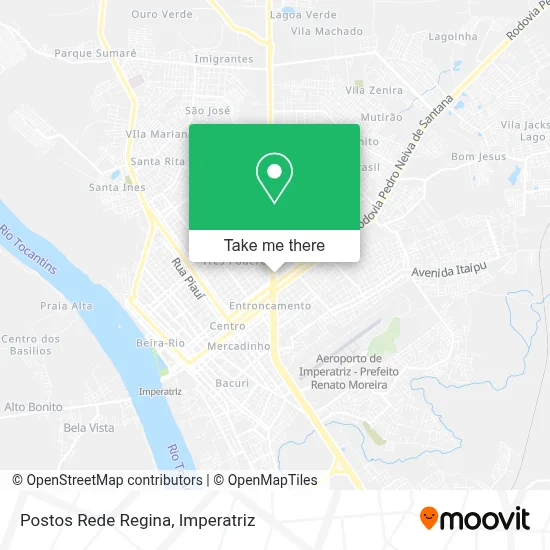 Postos Rede Regina map