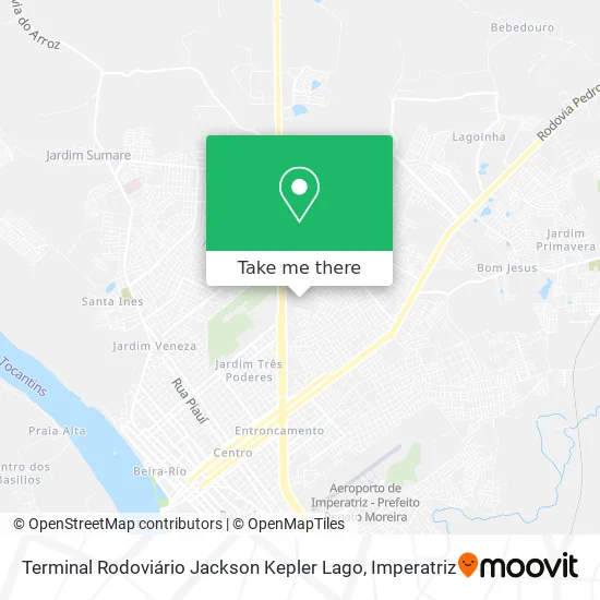 Terminal Rodoviário Jackson Kepler Lago map