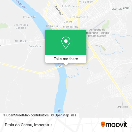 Praia do Cacau map