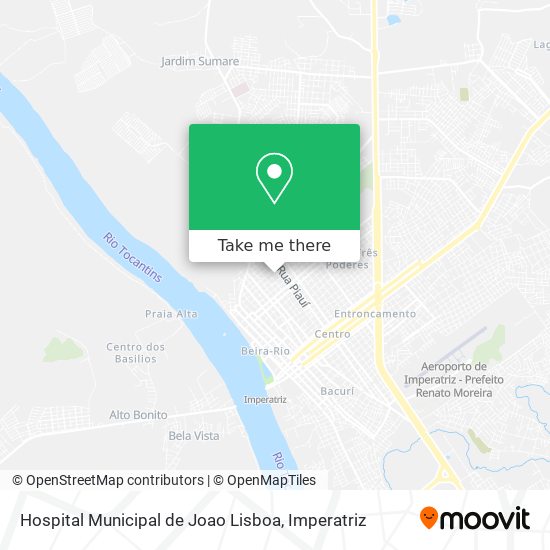 Hospital Municipal de Joao Lisboa map