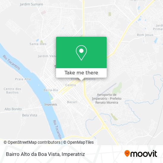 Mapa Bairro Alto da Boa Vista