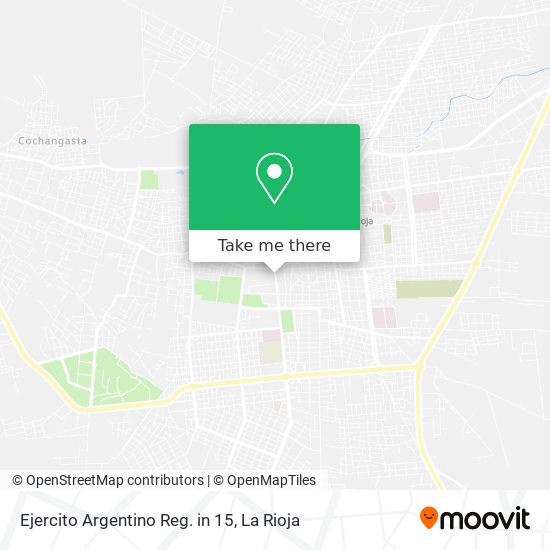 Mapa de Ejercito Argentino Reg. in 15