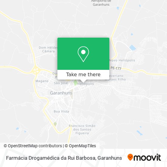 Farmácia Drogamédica da Rui Barbosa mapa