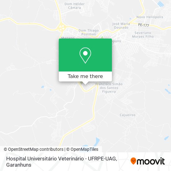 Hospital Universitário  Veterinário - UFRPE-UAG mapa