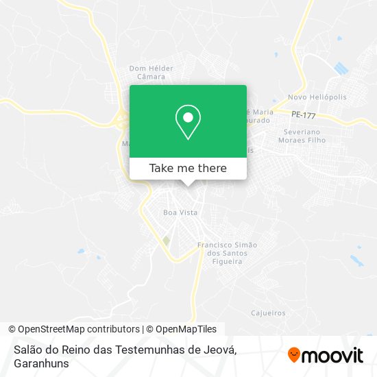 Salão do Reino das Testemunhas de Jeová map