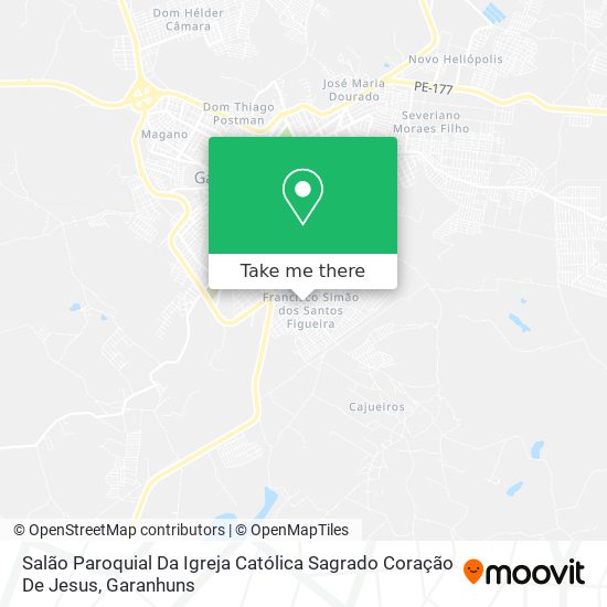 Como chegar até Salão Paroquial Da Igreja Católica Sagrado Coração De Jesus em Garanhuns de Ônibus? Como chegar até Salão Paroquial Da Igreja Católica Sagrado Coração De Jesus em Garanhuns de Ônibus?