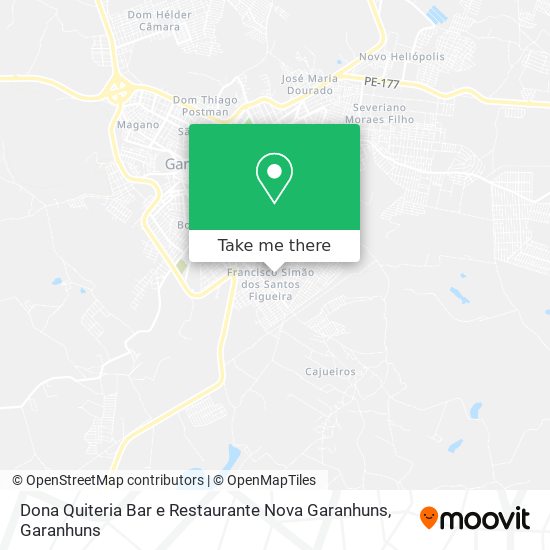Dona Quiteria Bar e Restaurante Nova Garanhuns mapa