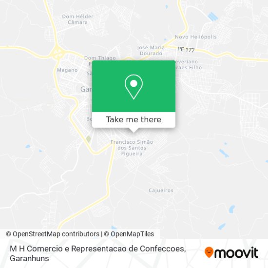 M H Comercio e Representacao de Confeccoes mapa