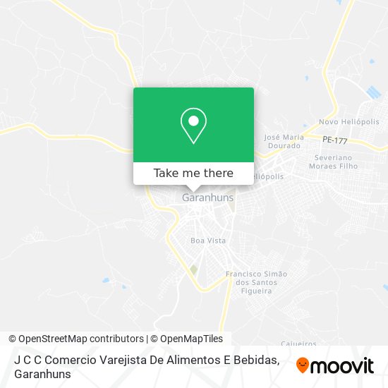 J C C Comercio Varejista De Alimentos E Bebidas map