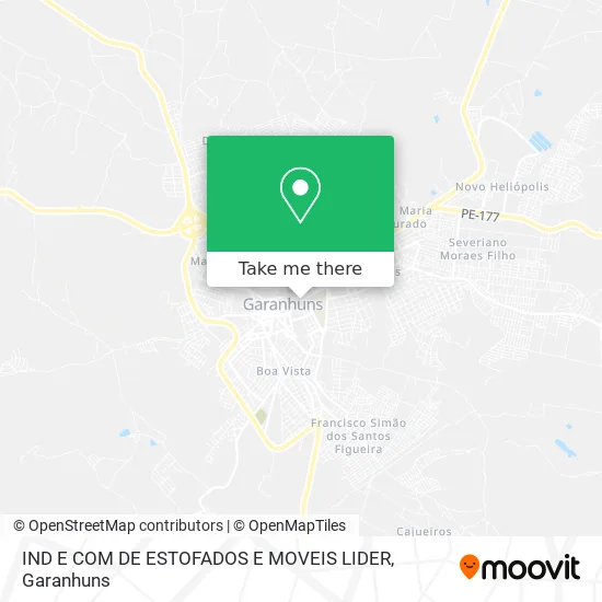 IND E COM DE ESTOFADOS E MOVEIS LIDER map