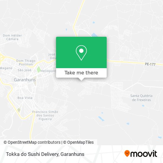 Mapa Tokka do Sushi Delivery
