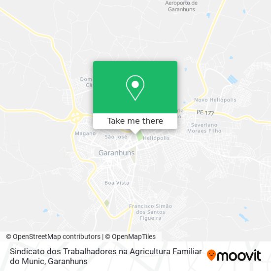 Sindicato dos Trabalhadores na Agricultura Familiar do Munic map