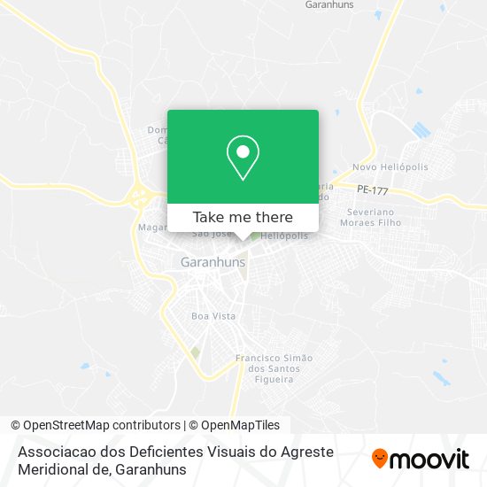 Associacao dos Deficientes Visuais do Agreste Meridional de map