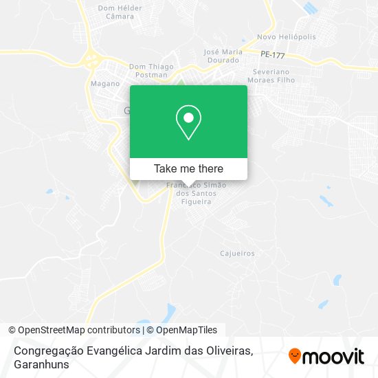 Congregação Evangélica Jardim das Oliveiras mapa