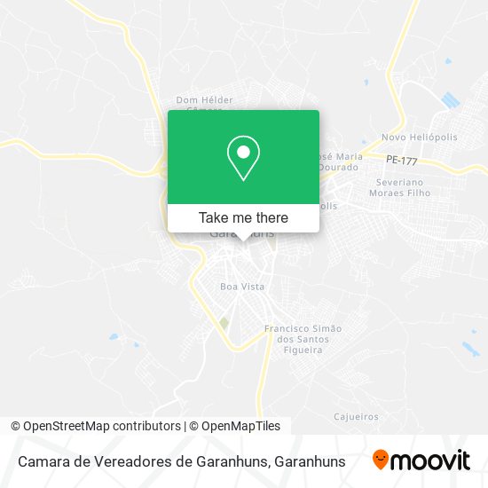 Mapa Camara de Vereadores de Garanhuns