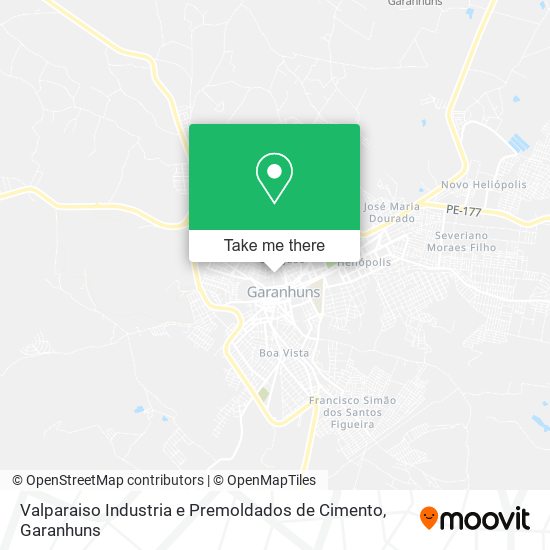 Mapa Valparaiso Industria e Premoldados de Cimento