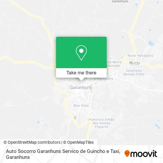 Auto Socorro Garanhuns Servico de Guincho e Taxi mapa